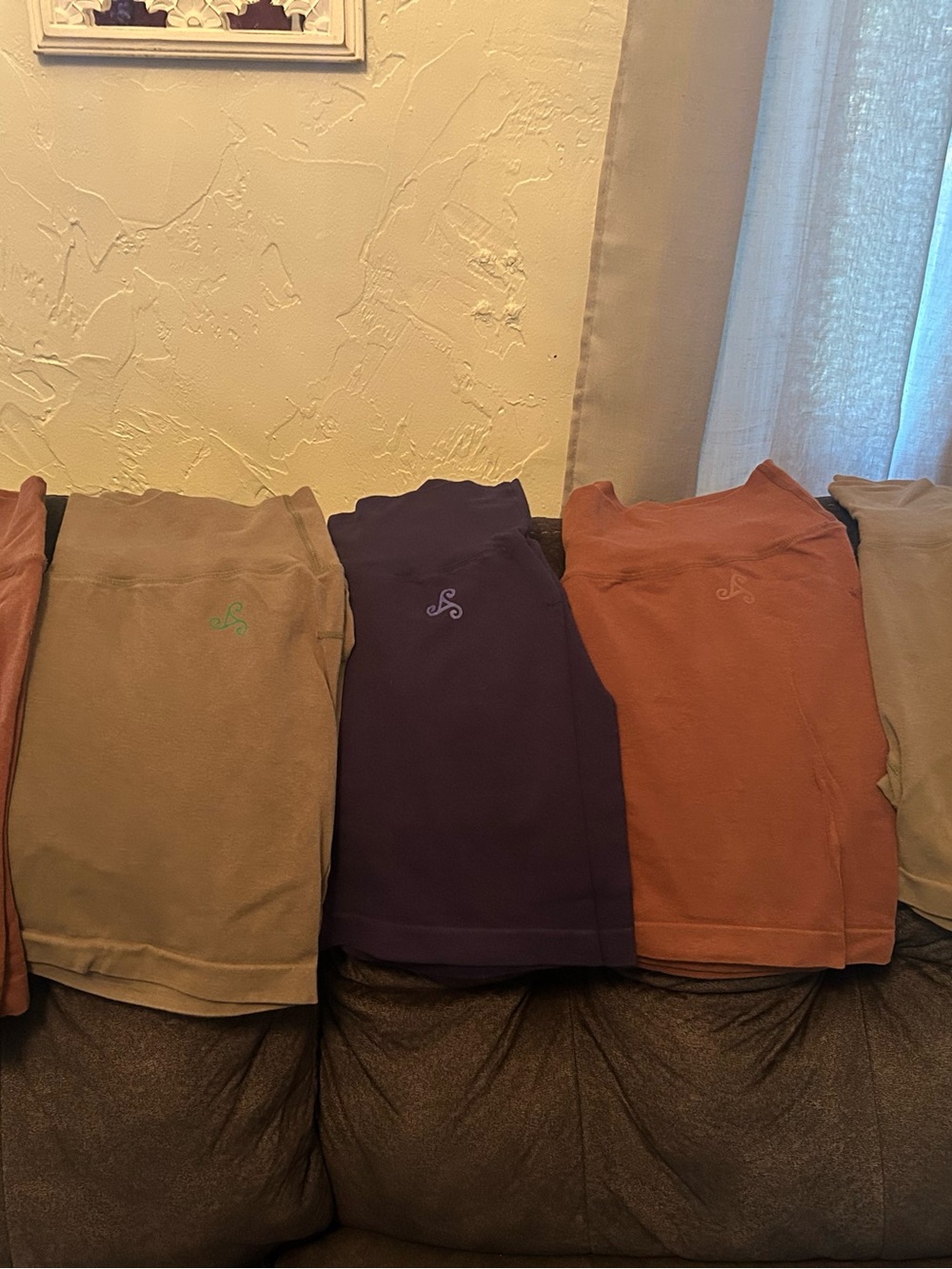 Green Apple Women Bike Shorts Bundle in Tan, Olive Green, Rust, Black, Navy